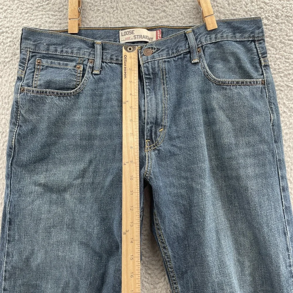 Levi's 569 Jeans Mens 35x29* Straight Baggy Whisker Denim Y2k Workwear 90s Skate